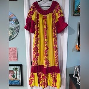 Number One Fashion MuuMuu Mu’umu’u Hawaiian Maxi Dress Sz 3X